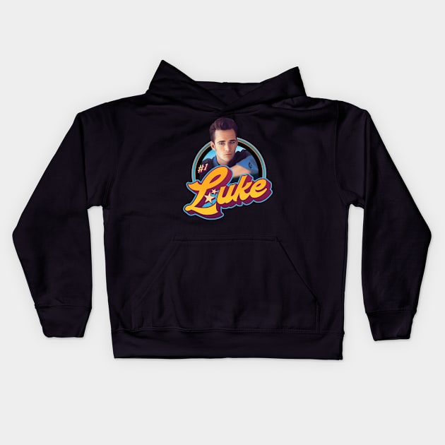 Luke Perry Kids Hoodie by Trazzo